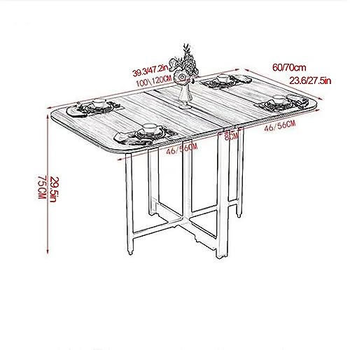 Faltbarer Küchen-Esstisch, erweiterbarer Holz-Tisch, platzsparend, multifunktional, perfekt für kleine Räume, verstellbare Esslösung