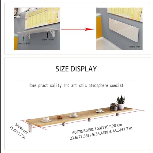 Klappbarer Esstisch aus Holz für Milchteeläden und Bars, langes und schmales platzsparendes Design für Küche und Esszimmer, stilvolle und funktionale Möbel