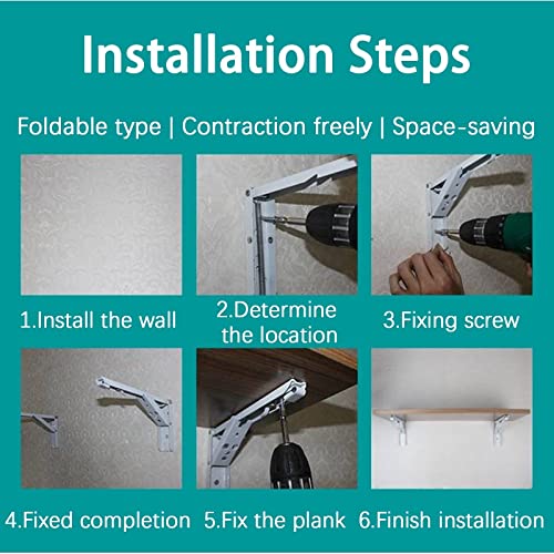 Zusammenklappbarer Wandtisch, platzsparend, Küchentisch, zusammenklappbar, Wäschestation, Holz, zusammenklappbar, Werkbank, vielseitiger Wandtisch für Zuhause, Büro und Esszimmer