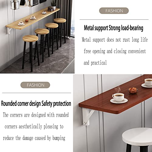 Klappbarer Esstisch aus Holz für Milchteeläden und Bars, langes und schmales platzsparendes Design für Küche und Esszimmer, stilvolle und funktionale Möbel