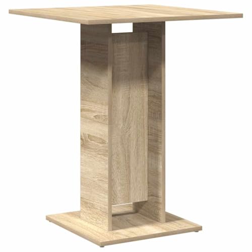 RMIHSJG Bistrotisch Sonoma-Eiche Massiver Esstisch Familientisch für Küche 60x60x75 cm Holzwerkstoff