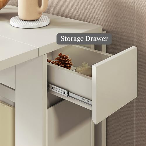 Multifunktionaler erweiterbarer klappbarer Esstisch, platzsparender Küchentisch mit Aufbewahrungsschublade für Zuhause, Wohnzimmer und Restaurant, stilvoll und praktisch