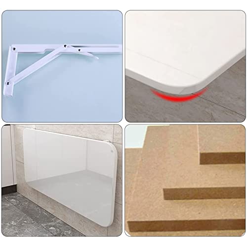 Zusammenklappbarer Wandtisch, platzsparend, Küchentisch, zusammenklappbar, Wäschestation, Holz, zusammenklappbar, Werkbank, vielseitiger Wandtisch für Zuhause, Büro und Esszimmer