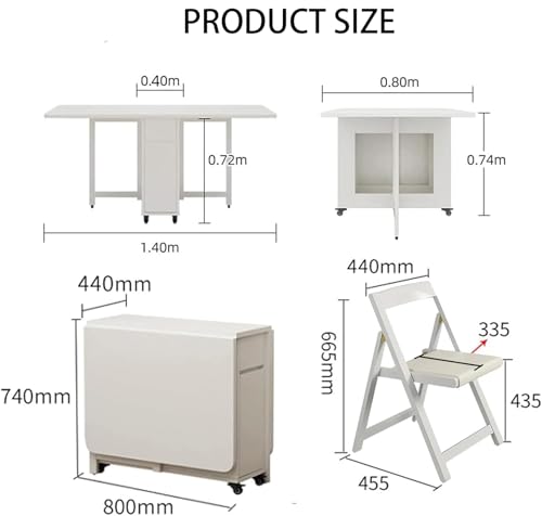 Multifunktionaler erweiterbarer klappbarer Esstisch, platzsparender Küchentisch mit Aufbewahrungsschublade für Zuhause, Wohnzimmer und Restaurant, stilvoll und praktisch