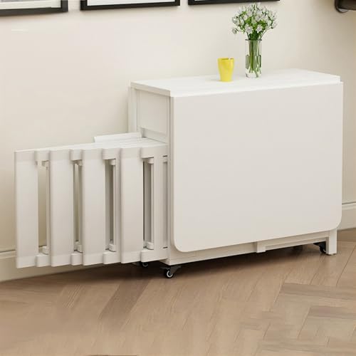 Multifunktionaler erweiterbarer klappbarer Esstisch, platzsparender Küchentisch mit Aufbewahrungsschublade für Zuhause, Wohnzimmer und Restaurant, stilvoll und praktisch