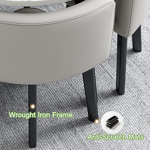 Rundes Esstisch-Set, 80 cm, einfacher Empfangstisch mit Stühlen, perfekt für Hotel, Konferenzraum, Balkon, Café – stilvoller niedriger Tisch und Stuhl-Ensemble