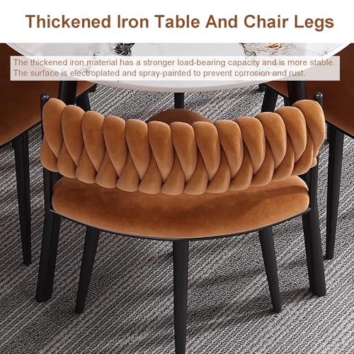 Moderner Esstisch aus Holz mit 4 Stühlen quadratisch Küche Empfangstisch für Esszimmer oder Küche Stilvolles Design & Komfort kombiniert