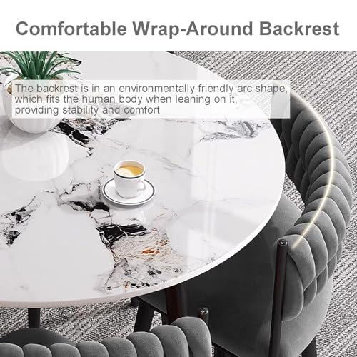 Moderner Esstisch aus Holz mit 4 Stühlen quadratisch Küche Empfangstisch für Esszimmer oder Küche Stilvolles Design & Komfort kombiniert